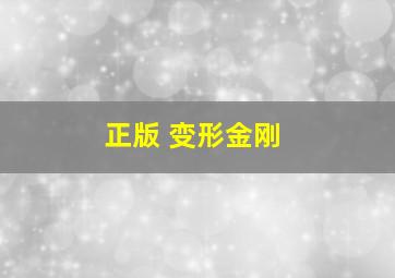 正版 变形金刚